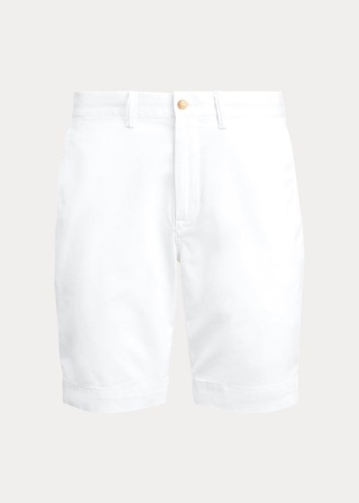 Pantalones Cortos Polo Ralph Lauren Hombre Blancos - Stretch Classic Fit - QHNBY8430